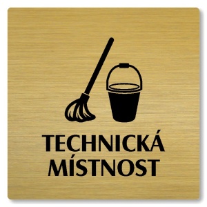 Technická místnost, 118x118mm, zlatá, Nevada